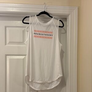 Lululemon - OrangeTheory White Tank Top with Orange and Gray Accents